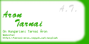 aron tarnai business card